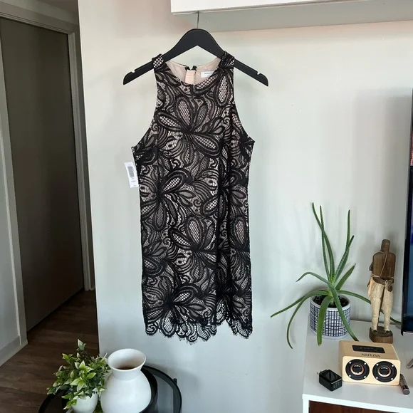 Aritzia Babaton Henry Black Mini Sleeveless Formal Evening Party Lace Dress Sz 4 - Picture 6 of 6
